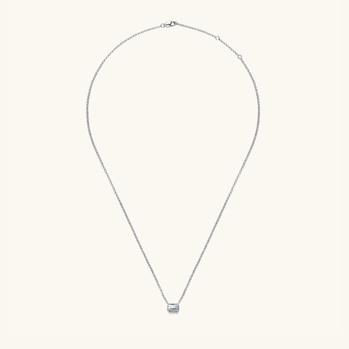 1 Carat Moissanite 925 Sterling Silver Pendant Necklace