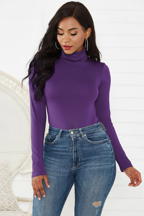 Turtleneck Long Sleeve Bodysuit