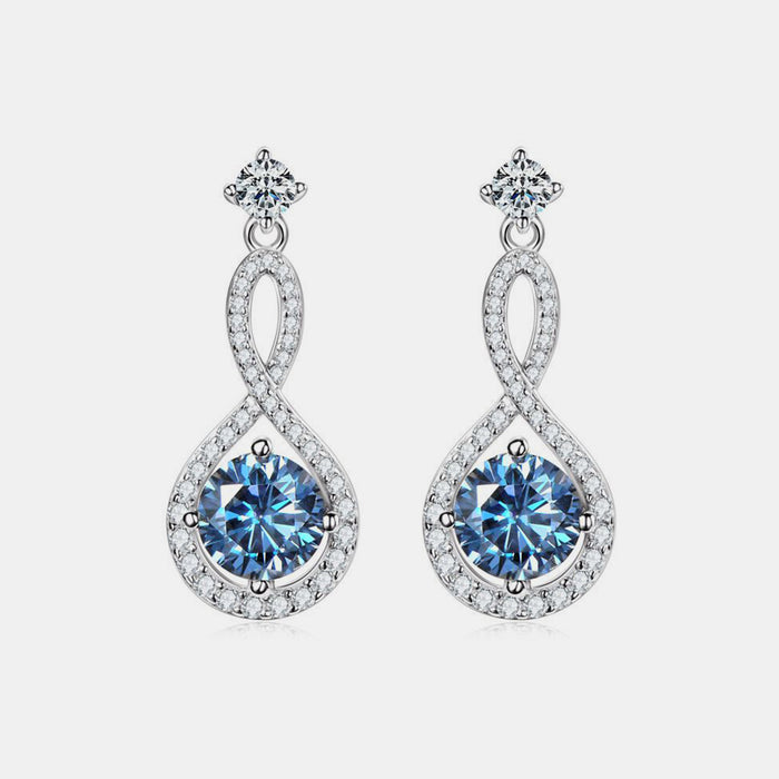 1 Carat Moissanite 925 Sterling Silver Earrings