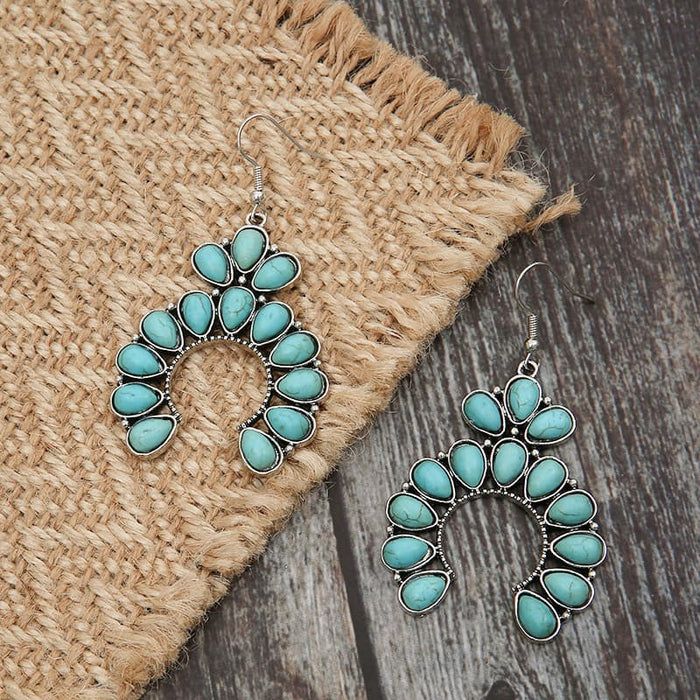 Artificial Turquoise Drop Earrings