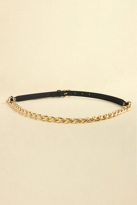 PU Leather Chain Belt