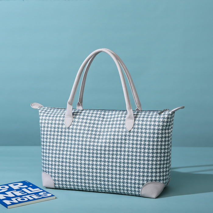 Houndstooth Canvas Travel Bag