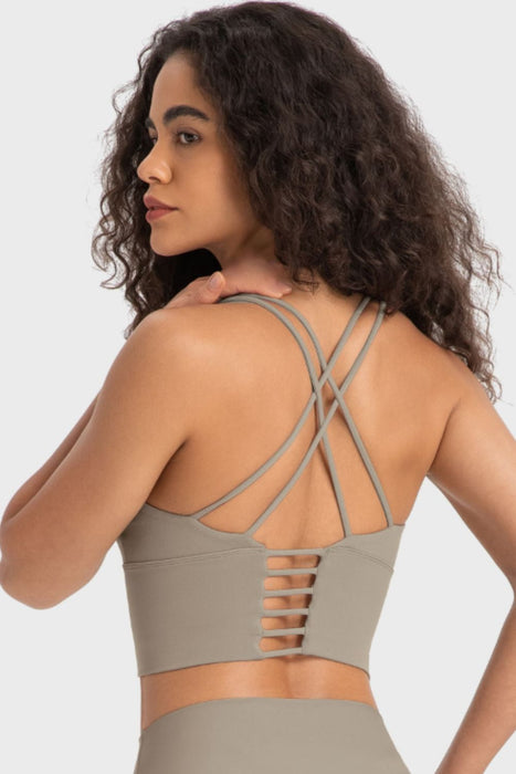 Millennia Crisscross Back Ladder Detail Sports Bra