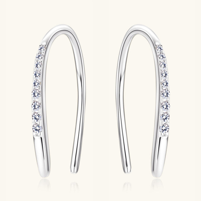 Moissanite 925 Sterling Silver U Shape Earrings