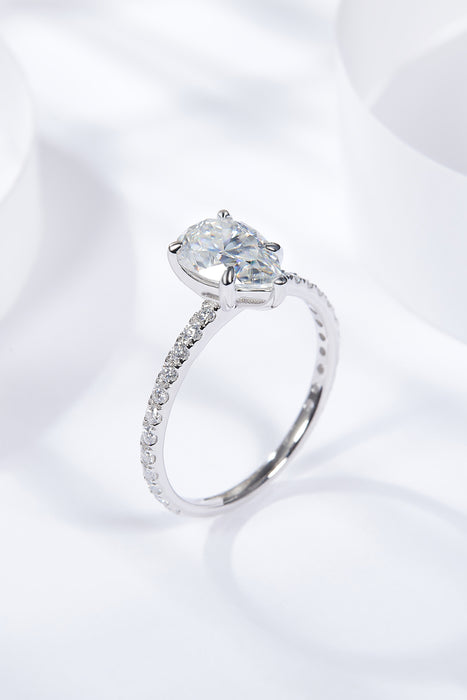 1.8 Carat Moissanite Side Stone Ring