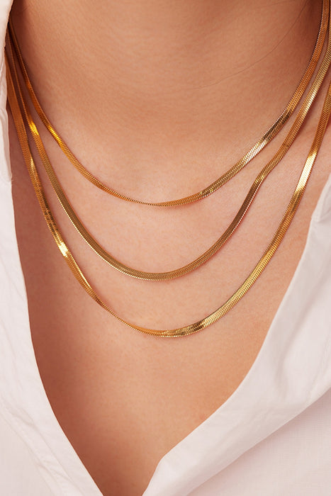 Triple-Layered Snake Chain Necklace