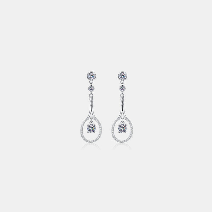 1 Carat Moissanite 925 Sterling Silver Drop Earrings