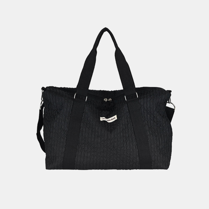 Textured Nylon Travel Bag