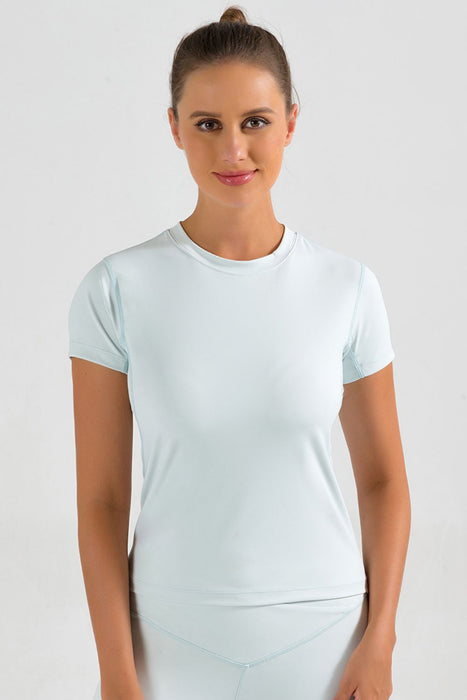 Round Neck Short Sleeve Sports T-Shirt