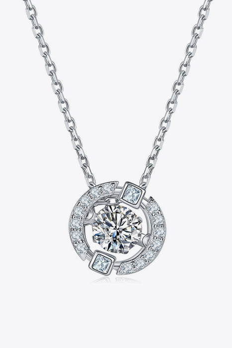 Moissanite Pendant Chain-Link Necklace