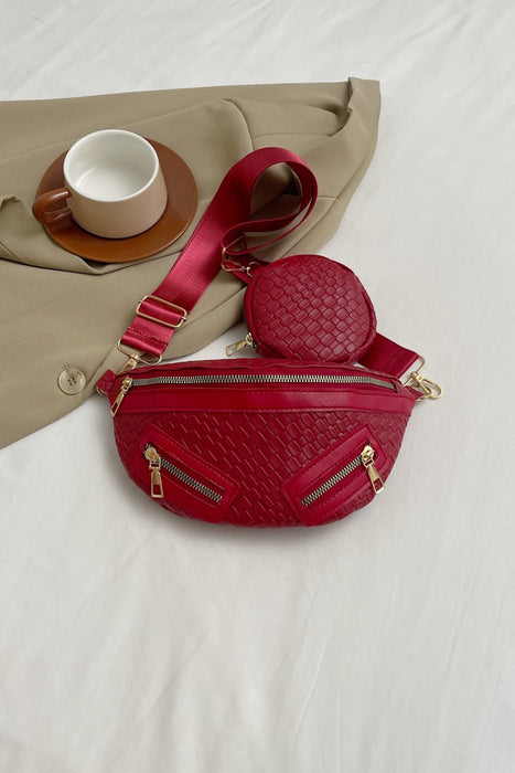 PU Leather Crossbody Bag with Coin Purse