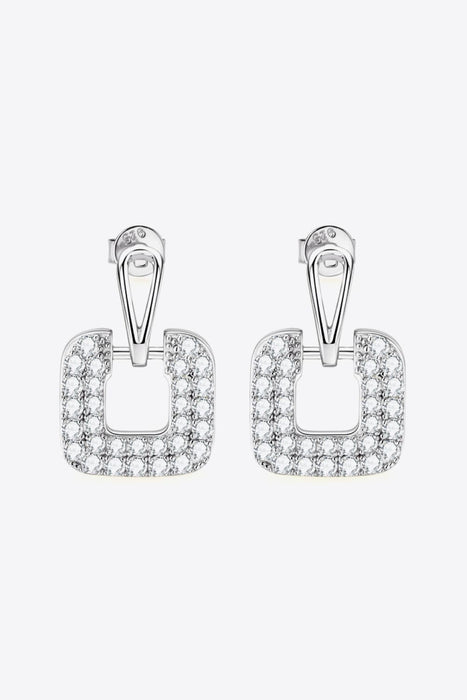 1.68 Carat Moissanite 925 Sterling Silver Drop Earrings