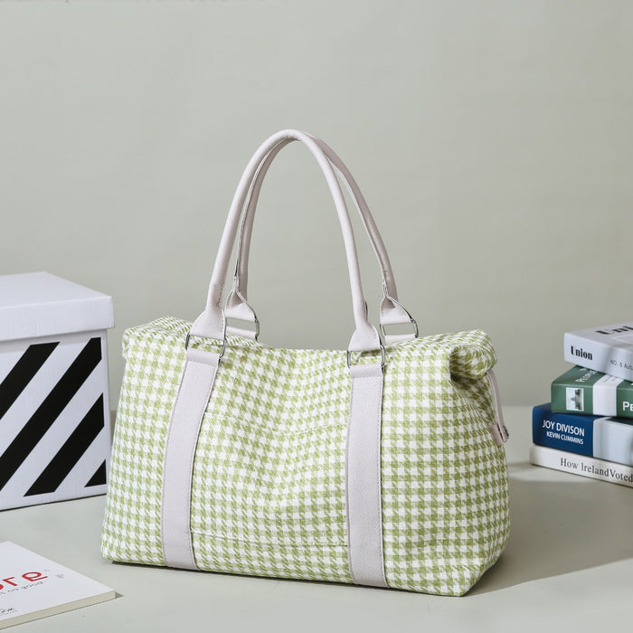 Houndstooth Canvas Travel Bag