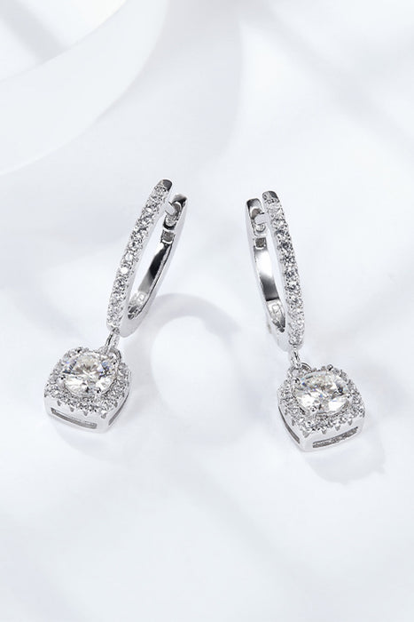 Adored Moissanite Huggie Drop Earrings