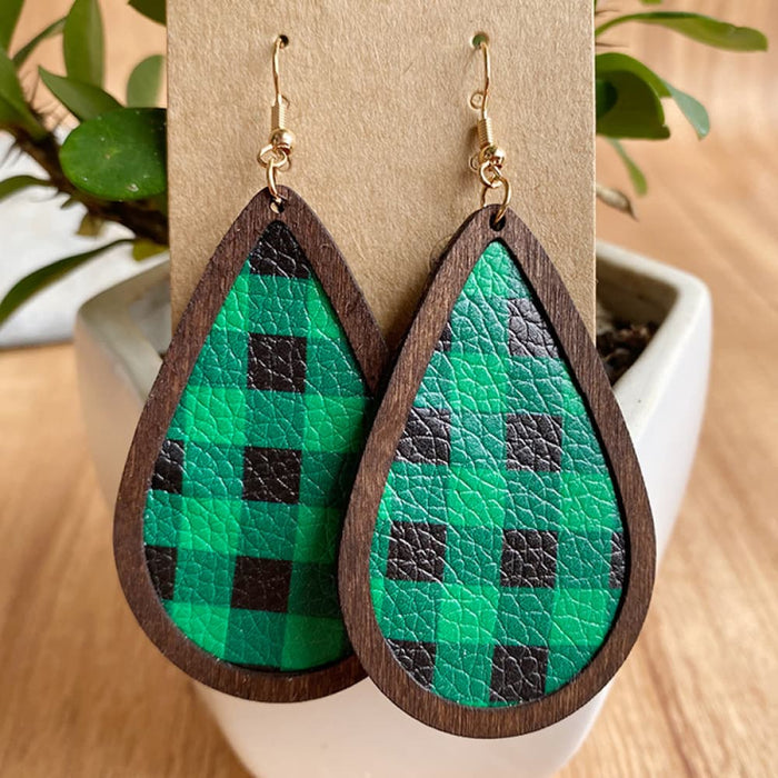 PU Teardrop Earrings