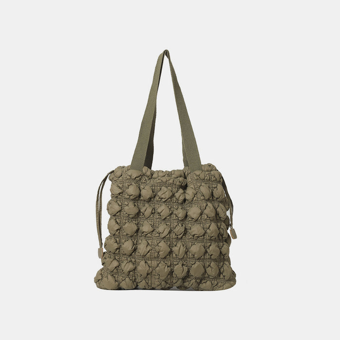 Drawstring Quilted Shoulder Bag