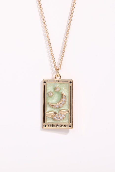 Tarot Card Pendant Stainless Steel Necklace