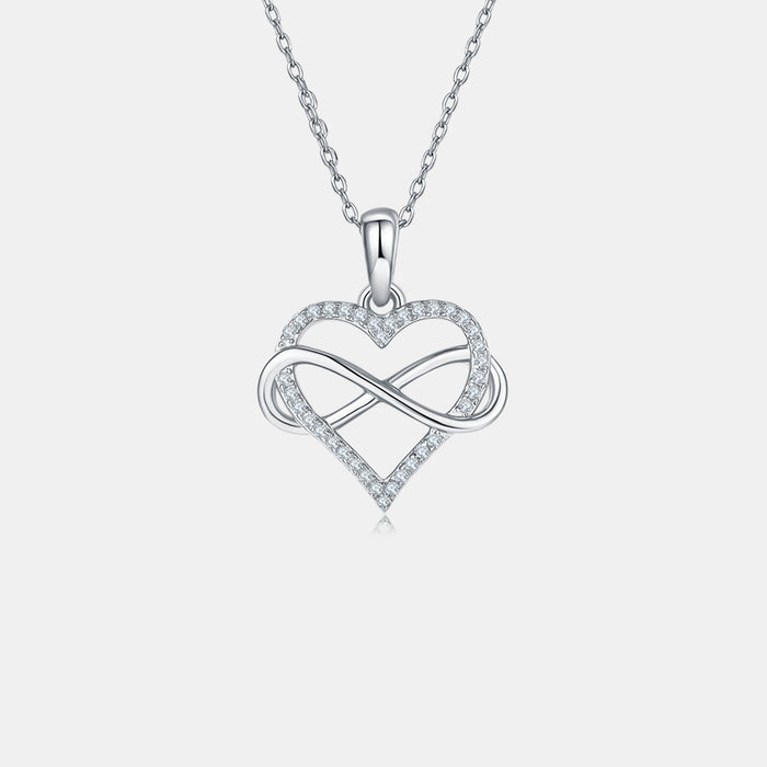 Moissanite 925 Sterling Silver Heart Shape Necklace