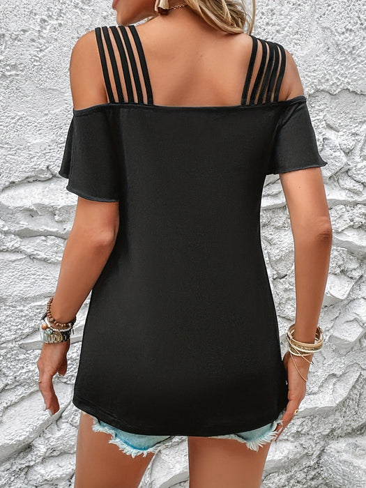 Strappy Cold-Shoulder Top