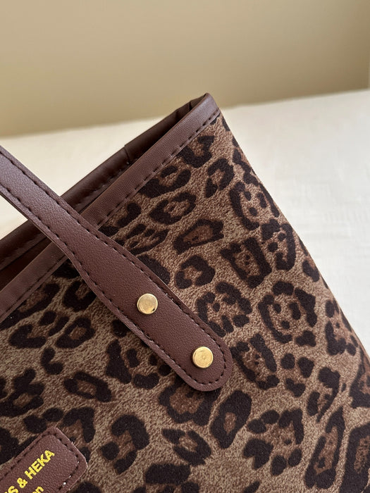 Leopard Polyester Tote Bag