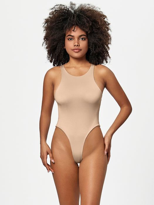 Full Size Round Neck Wide Strap Bodysuit