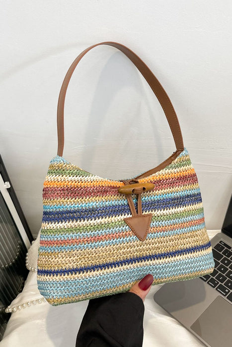 Adored Multicolored Straw Shoulder Bag