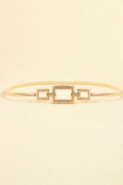 Square Shape Zinc Alloy Buckle Iron Belt