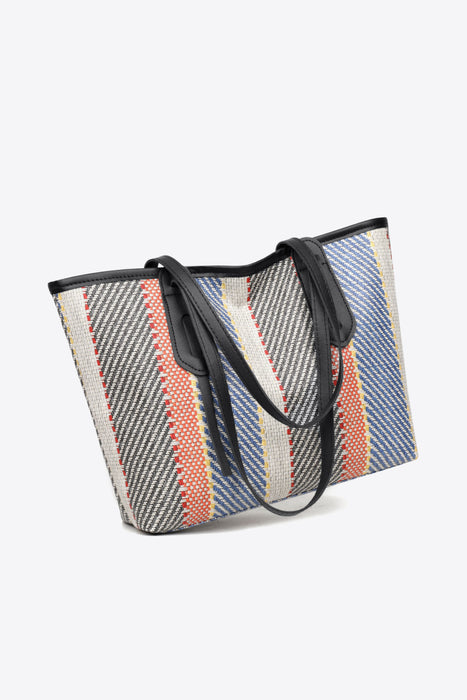 Multicolored PU Leather Tote Bag