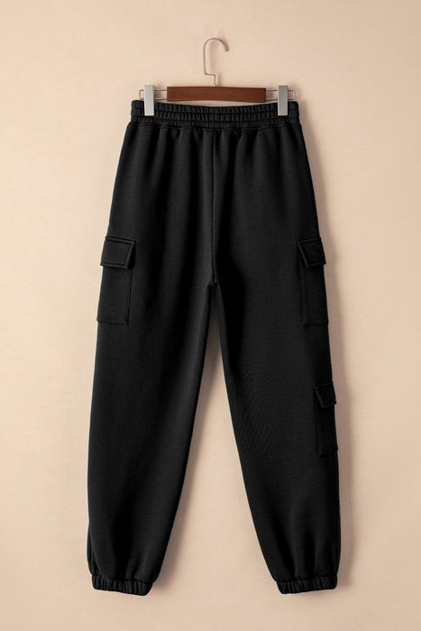 Pocketed Elastic Waist Active Joggers