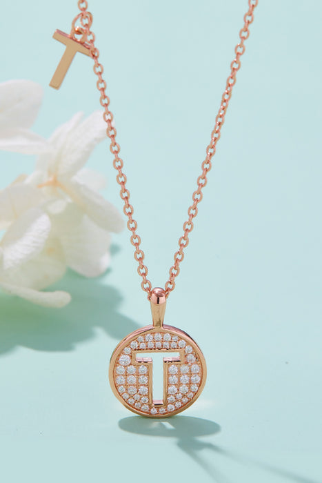 Adored Moissanite K to T Pendant Necklace