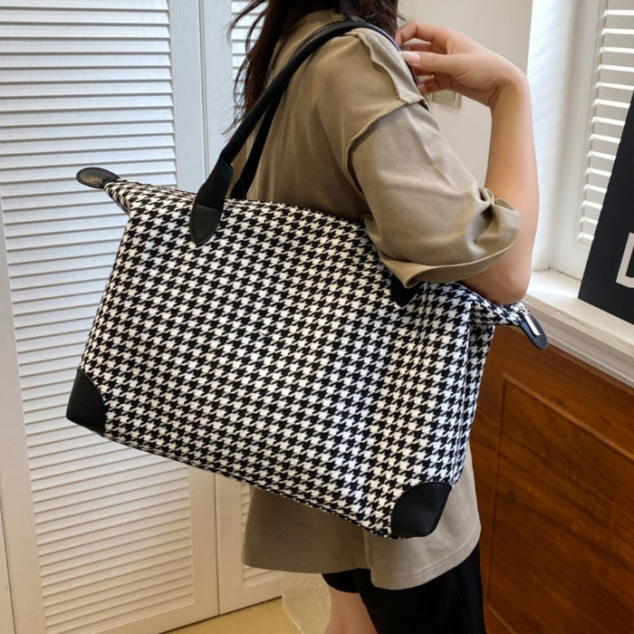 Houndstooth Canvas Travel Bag