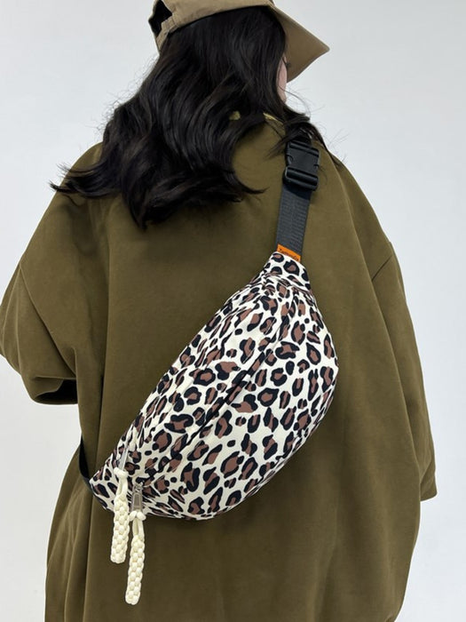 Leopard Nylon Crossbody Bag