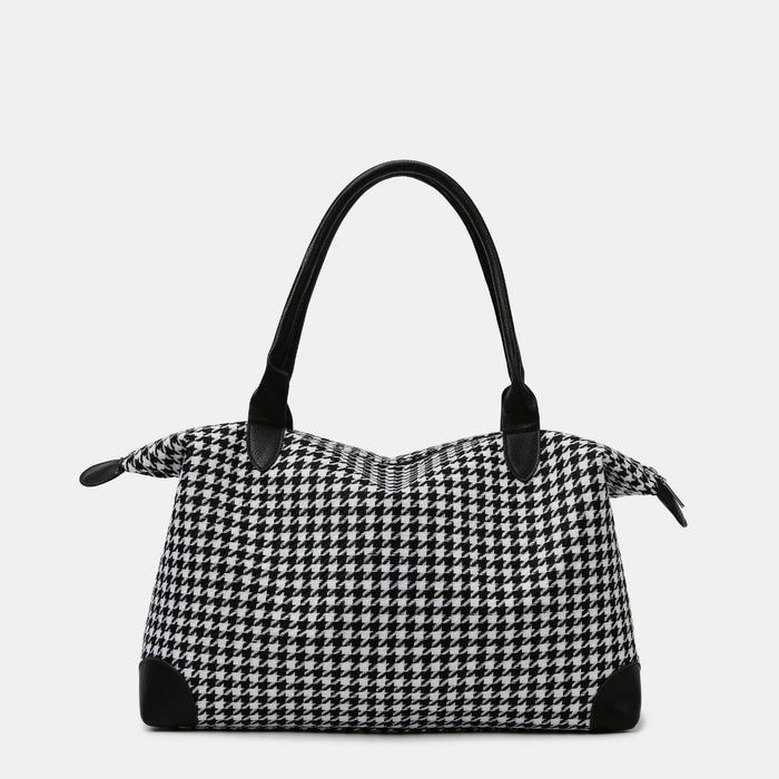 Houndstooth Canvas Travel Bag